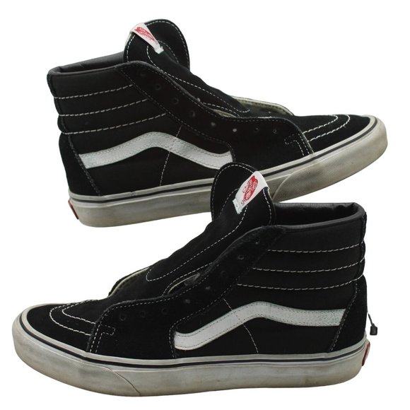 Vans Off The Wall Old Skool Sk8-Hi Black Suede Canvas Shoes Men 7.5 II Women 9 - Picture 3 of 9